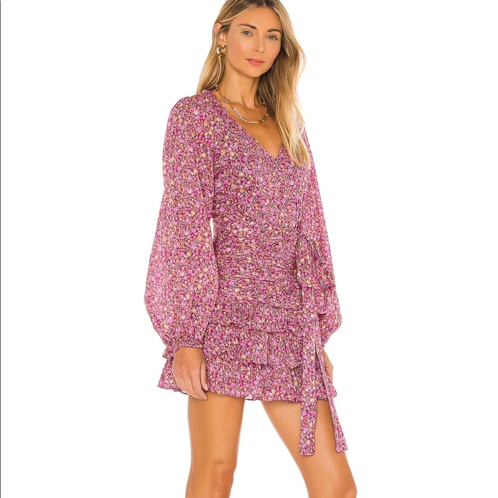 NWT LoveShackFancy Rina Dress in Cherry Wine